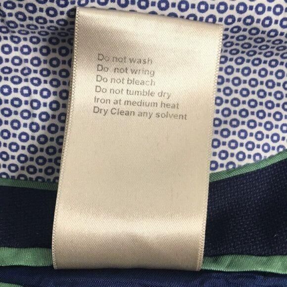 Maceoo Mens Navy Wool Blend Two-Button Blazer Jacket Size 44R - Picture 7 of 7